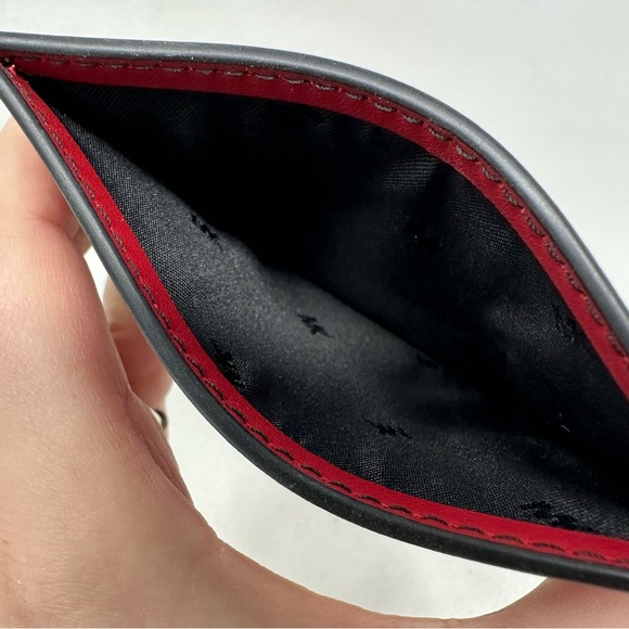 Michael Kors Logo Leather Card Case, Men's Size OS - Red - Picture 5 of 6